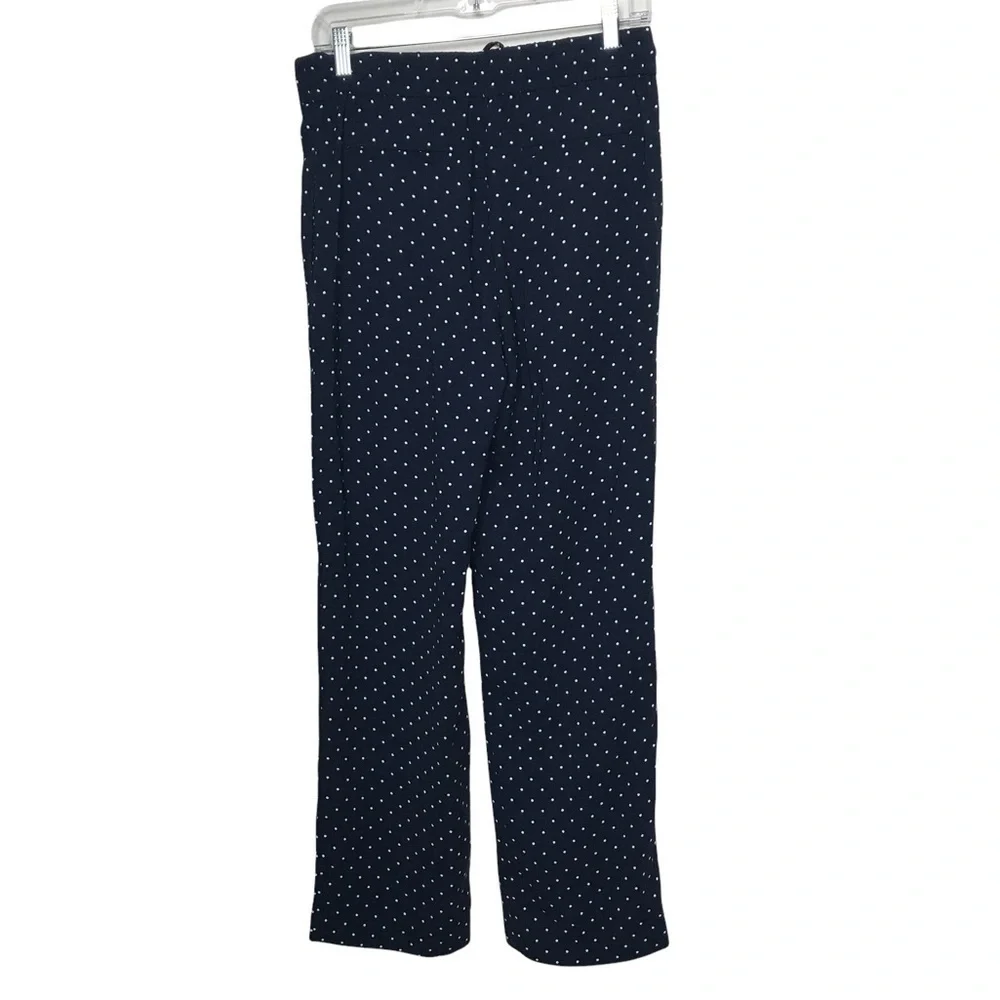 Loft Outlet Navy Blue Polka Dot Drawstring Pants